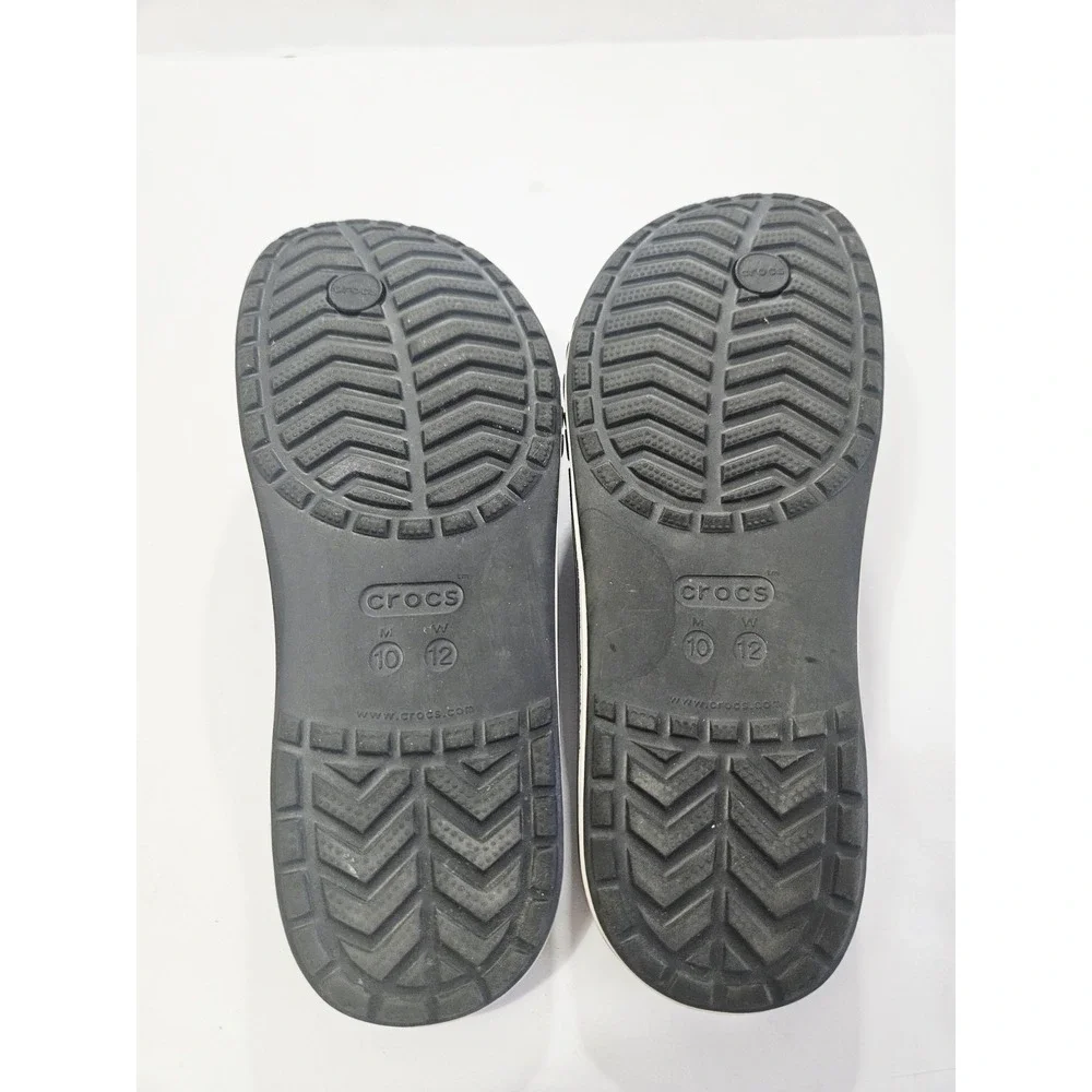 Crocs Unisex‎ Bayaband Flip Sandals Black/White US Men's 12 Women's 10